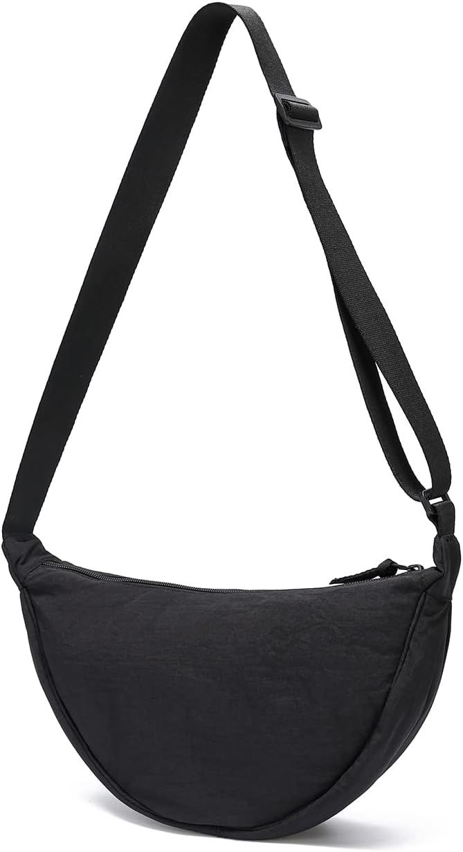 YIKOEE Crescent Bag for Women Men Small Sling Crossbody Bag with Half Moon Shape - Image 1
